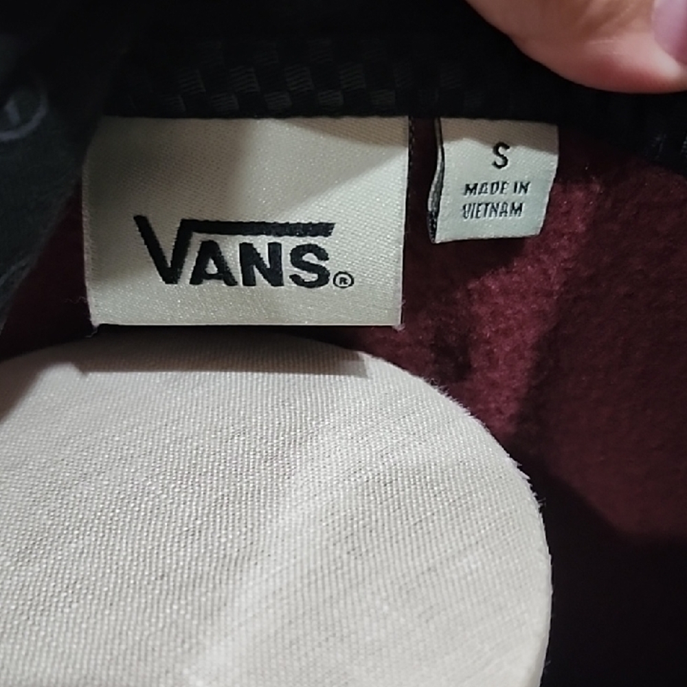 Vans Burgundy and Black Hoodie Jacket - Picture 2 of 4